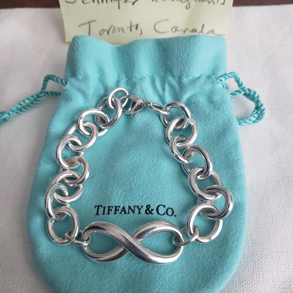 Tiffany & Co. Jewelry - Tiffany & Co. Silver Large Infinity Link Bracelet  8 Inches Long
